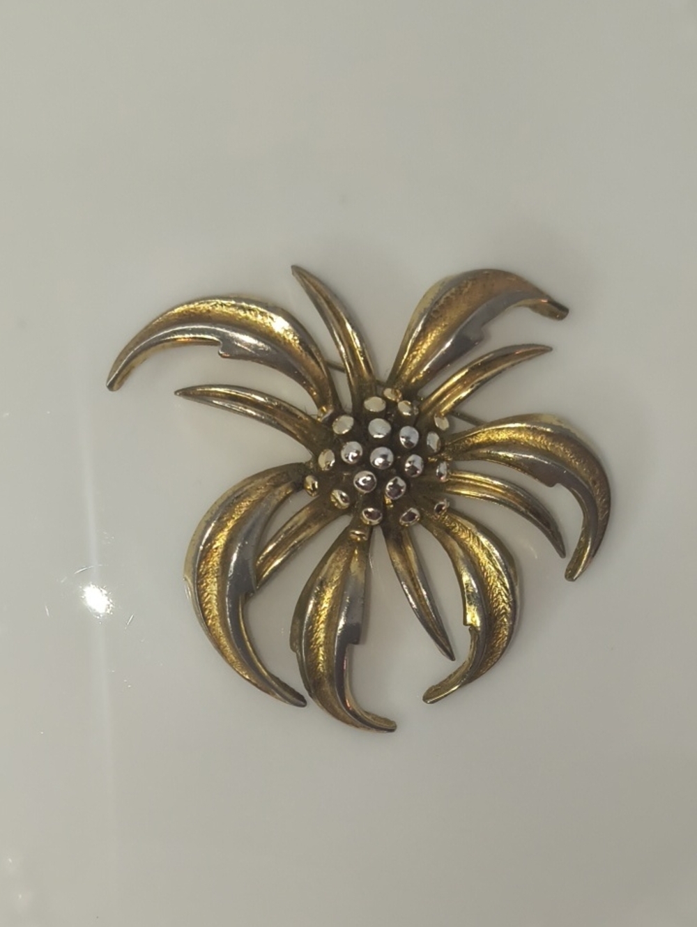 Vintage Marcel Boucher 1940 Signed MARBOUX Handmade 3D Gold Tone Brooch Rare!